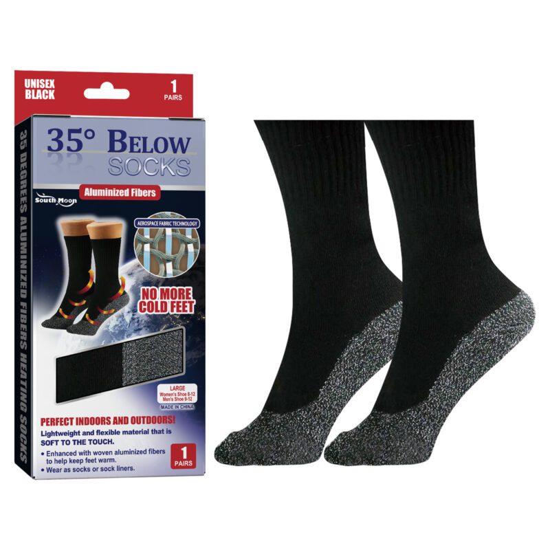 35° Aluminized Fiber Heating Socks - Natural Daily Foot Warmth - Image 2