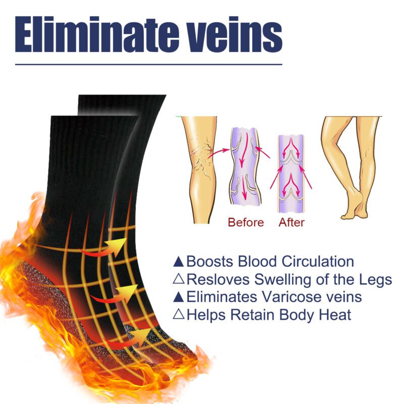 35° Aluminized Fiber Heating Socks - Natural Daily Foot Warmth - Image 3