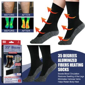 35° Aluminized Fiber Heating Socks - Natural Daily Foot Warmth