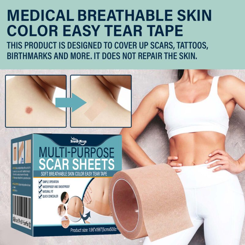 Daily Skin Cover Tape - Gentle Blemish Cover Tape for Scars, Tattoos, Waterproof - Image 3