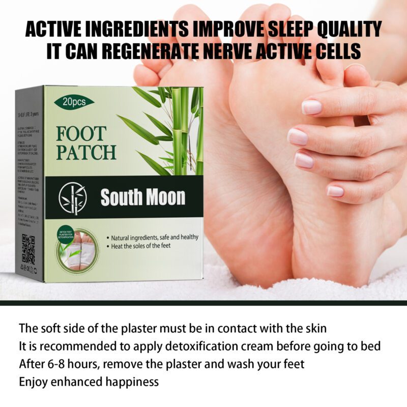 Natural Bamboo Charcoal Foot Patches - Soothing Daily Foot Care - Image 4