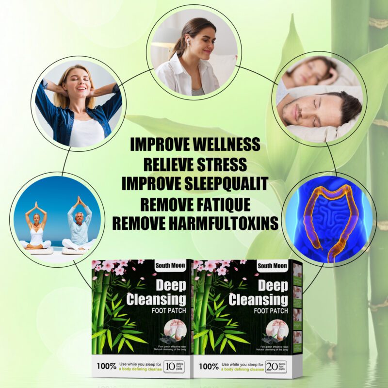 Natural Herbal Foot Patch with Bamboo Charcoal & Cherry Blossoms for Daily Care and Relaxation - Image 4