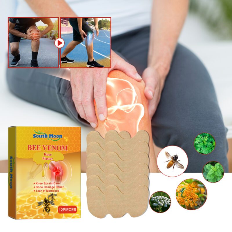 Knee Care Patch with Bee Venom & Herbal Oils - Breathable Support for Daily Comfort - Image 2