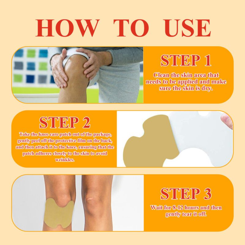 Knee Care Patch with Bee Venom & Herbal Oils - Breathable Support for Daily Comfort - Image 6