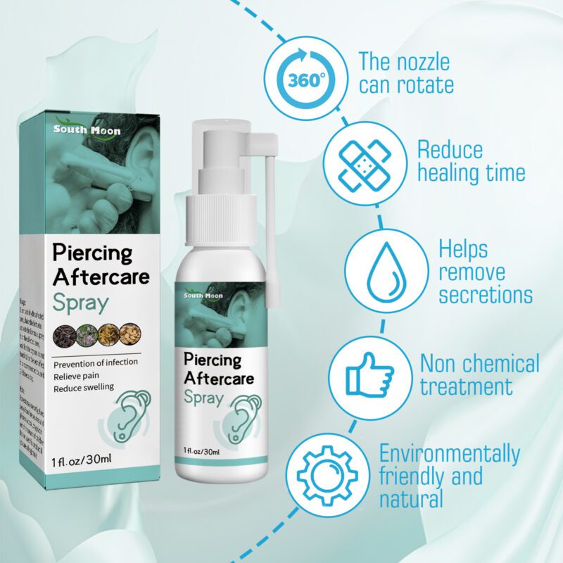Natural Piercing Care Spray - Gentle Daily Soothing for New Ear Piercings - Image 6