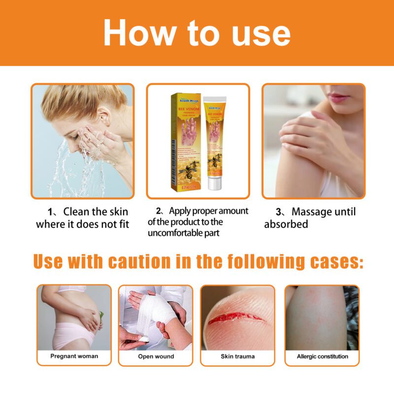 Soothing Bee Venom Cream - Natural Daily Care for Itchy Skin, Moisturizing Comfort - Image 6