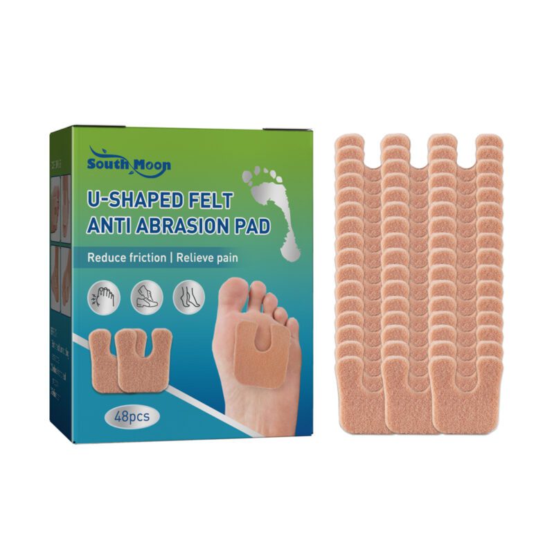 U-Shaped Felt Anti-Friction Pads for Daily Foot Comfort & Blister Prevention