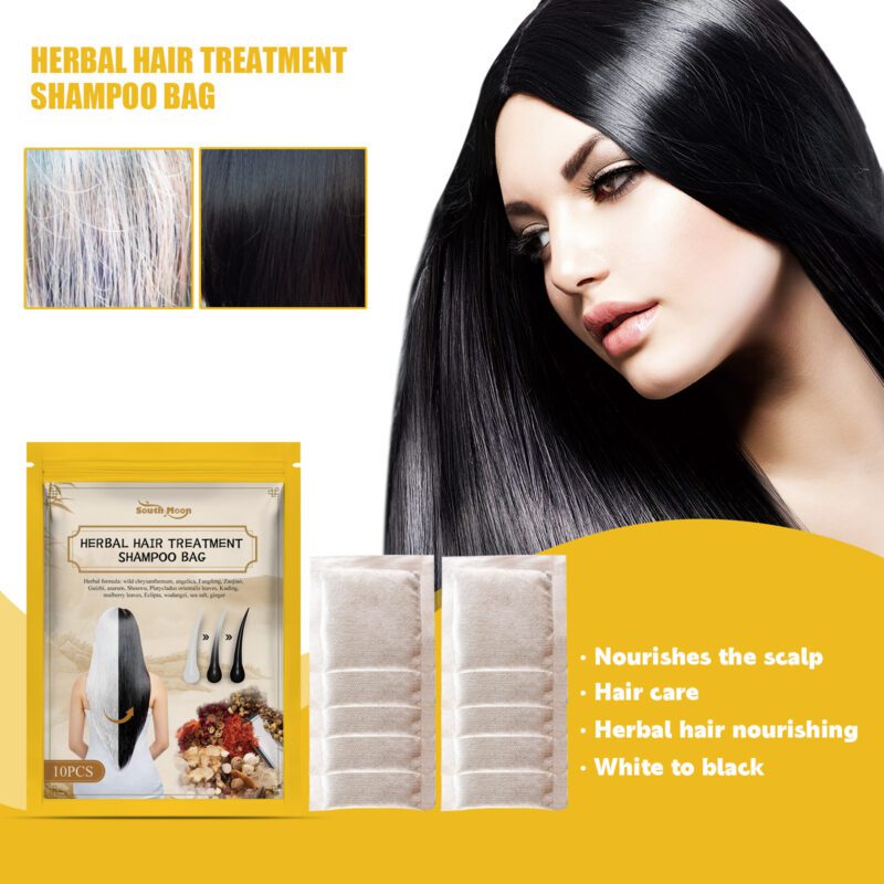 Daily Care Herbal Shampoo Bag - Ginger Essence for Soft, Shiny Hair - Image 2