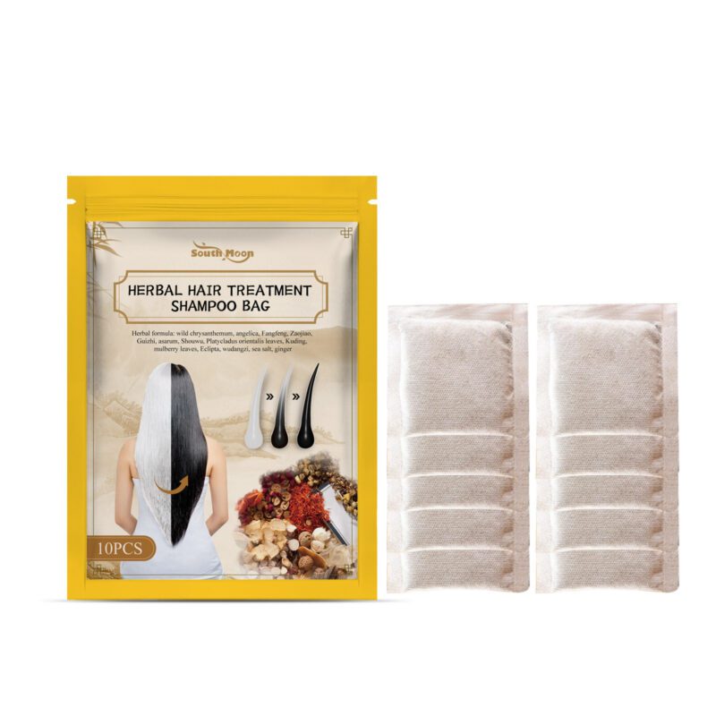 Daily Care Herbal Shampoo Bag with Ginger Essence for Soft Shiny Hair