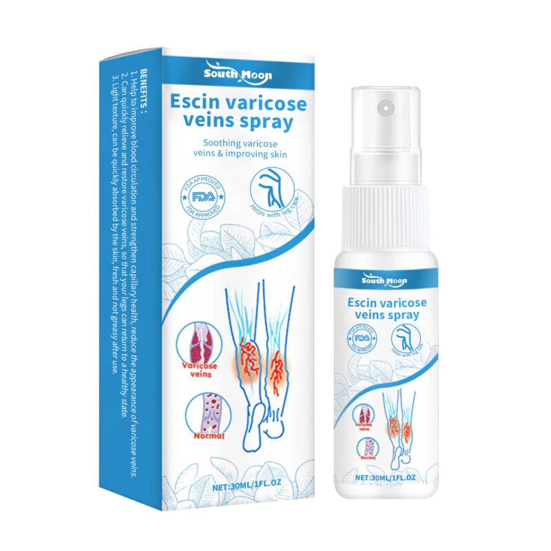 Natural Leg Care Spray with Vitamin C and Anthocyanin Complex for Daily Use