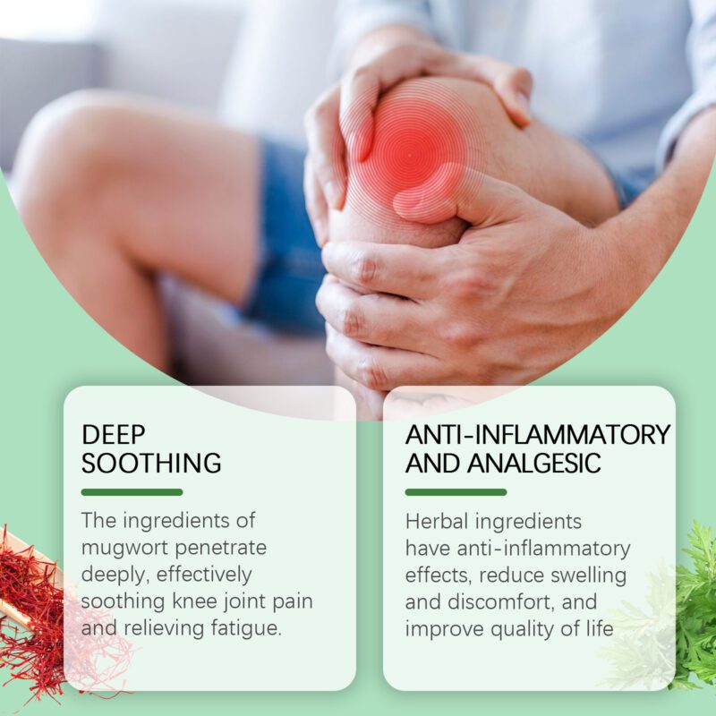 Natural Wormwood Knee Patch - Gentle Daily Joint Comfort Care - Image 3