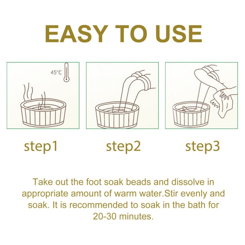 Natural Foot Soak Beads with Safflower & Ginger - Relaxing Bath Care - Image 6