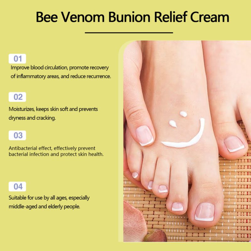 Bee Venom Foot Care Cream - Gentle Daily Soothing for Toes, Natural Ingredients - Image 3