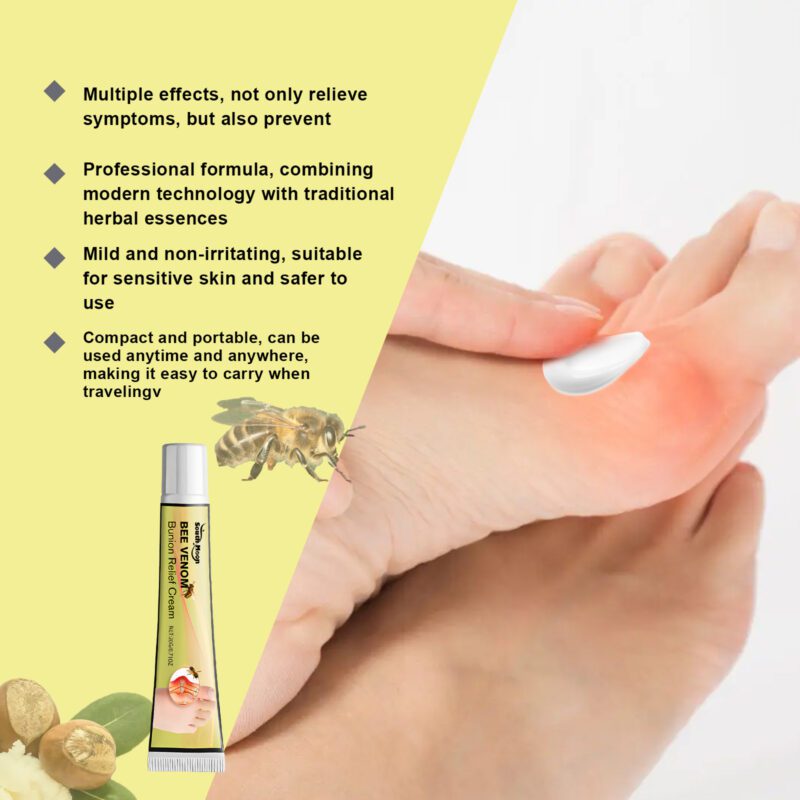 Bee Venom Foot Care Cream - Gentle Daily Soothing for Toes, Natural Ingredients - Image 4