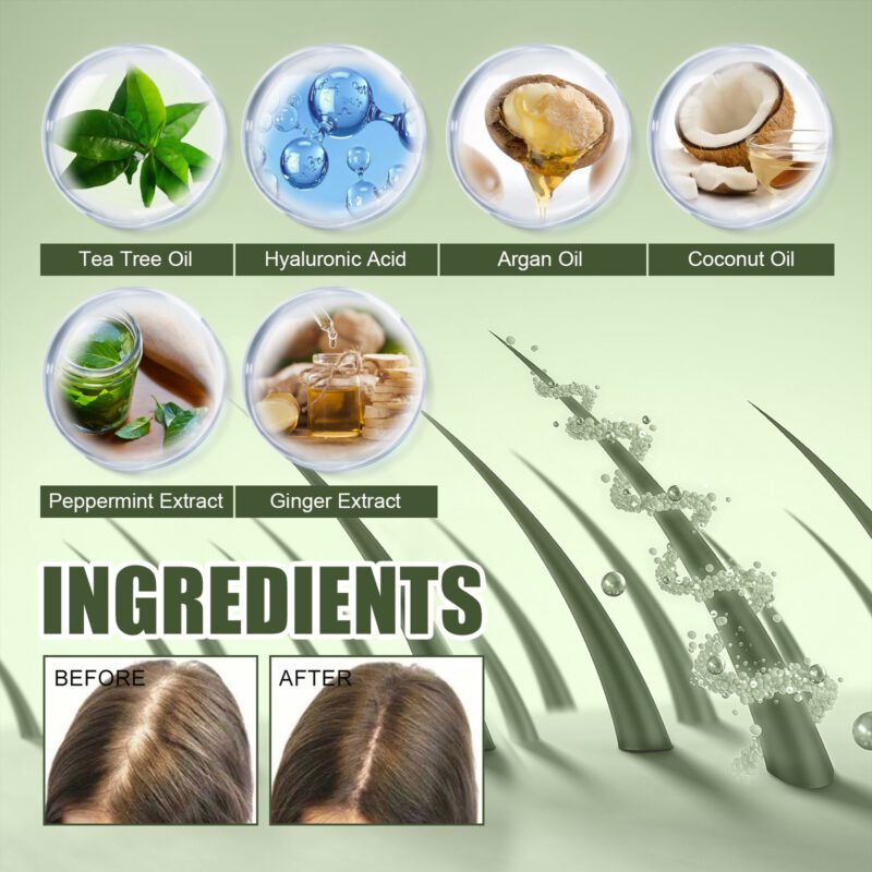 Gentle Hair Serum with Tea Tree & Nut Oil - Daily Care for Soft Shiny Hair - Image 6