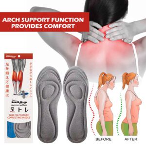 Slim Fix Natural Cotton Posture Support Insoles for Daily Comfort and Posture Alignment