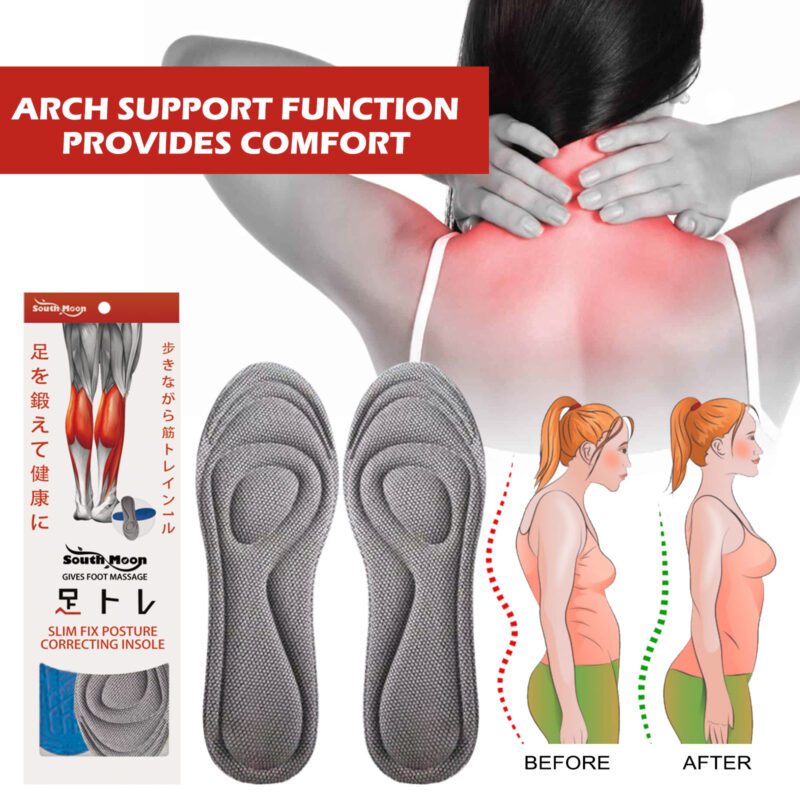 Slim Fix Natural Cotton Posture Support Insoles for Daily Comfort and Posture Alignment