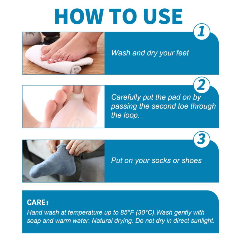 Soft Gel Metatarsal Pads - Gentle Daily Foot Care - Image 6