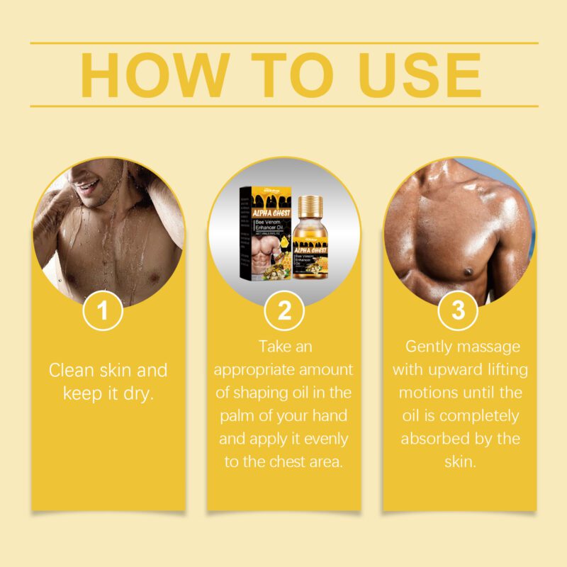 Men's Natural Chest Care Oil for Skin Contour & Hydration - Image 6