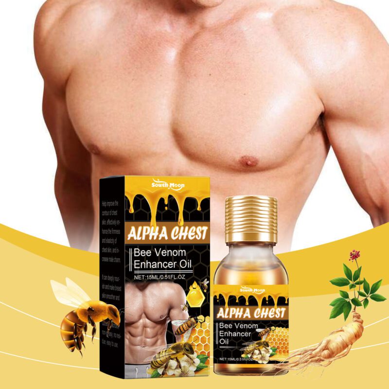 Men's Natural Chest Care Oil for Skin Contour & Hydration - Image 2
