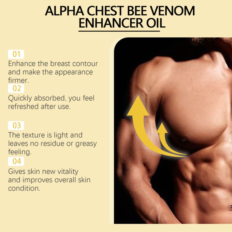 Men's Natural Chest Care Oil for Skin Contour & Hydration - Image 3