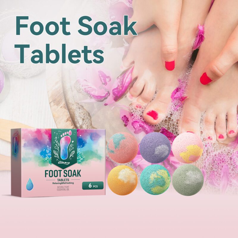 Natural Foot Bath Balls with Sea Salt & Ginger Oil - Softening Foot Care - Image 2