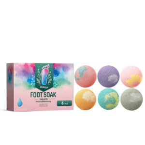Natural Foot Bath Balls with Sea Salt and Ginger Oil for Softening Foot Care