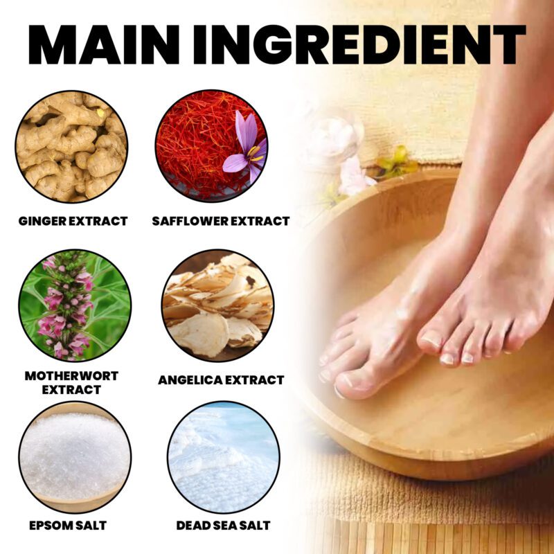 Natural Foot Bath Beads with Dead Sea Salt & Angelica Extract - Softening & Revitalizing Care - Image 5