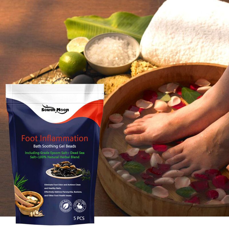 Natural Foot Bath Beads with Dead Sea Salt and Angelica Extract for Softening and Revitalizing Care
