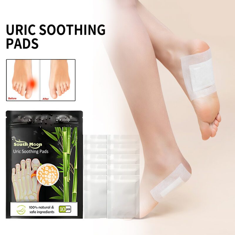 Foot Soothing Pads with Ginger and Bamboo Charcoal for Odor Control and Relaxation