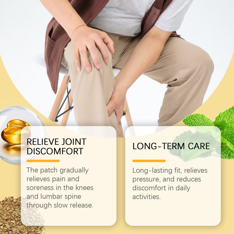 Natural Knee & Body Patch with Peppermint & Vitamin E - Daily Soothing Comfort - Image 3